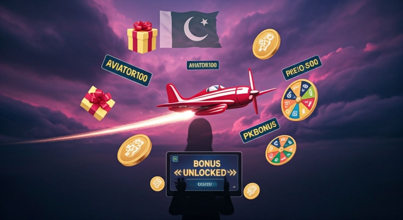 Types of Aviator promo codes with PKR banners and Pakistani landmarks