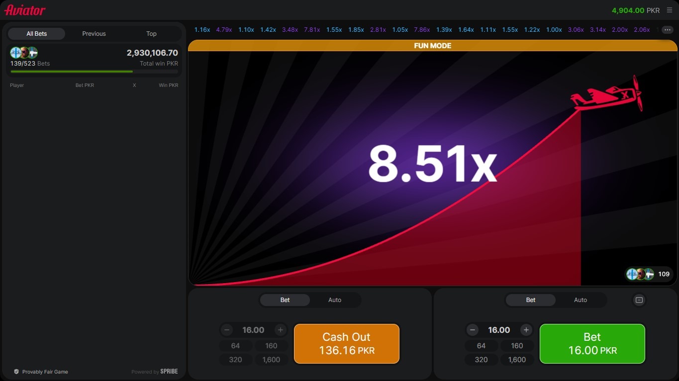 Interface of game